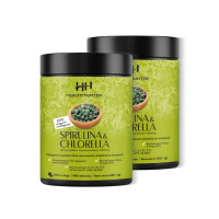 Спирулина + Хлорелла в таблетках 800 г (1600шт по 500мг) Health Hunter